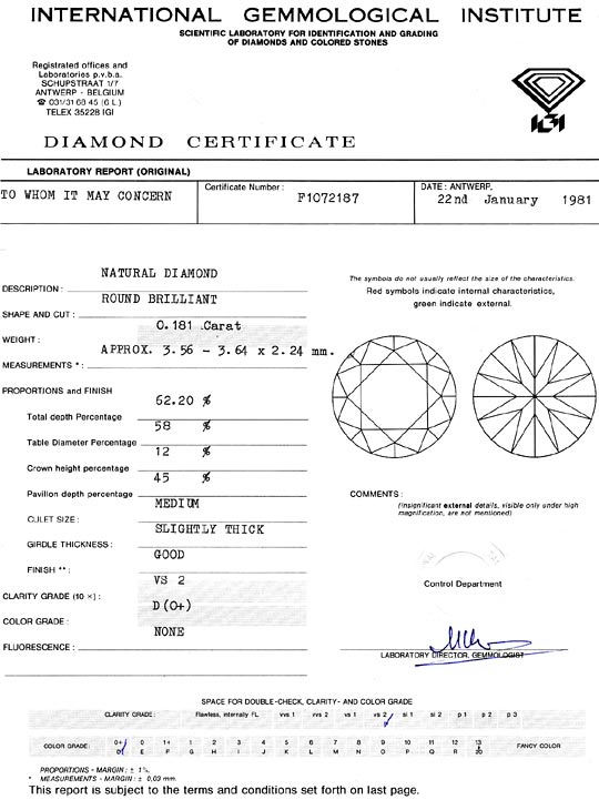 Foto 9 - Diamant 0,18 Brillant IGI River D Hochfeines Weiss Plus, D6325