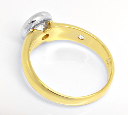 Foto 3 - Diamant Einkaräter Solitär Ring 18K Bicolor, S6016