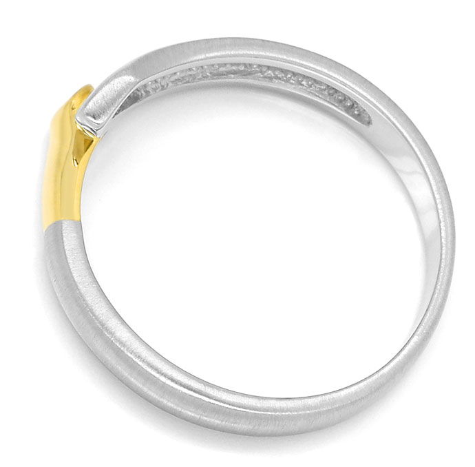 Foto 3 - Designer-Ring in Platin und Gelbgold mit River Brillant, S9870