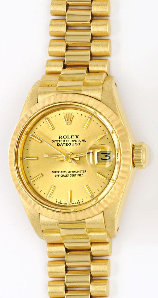 Foto 2 - Rolex Damen Uhr Datejust Oyster Perpetual, Gold Geprüft, U1148
