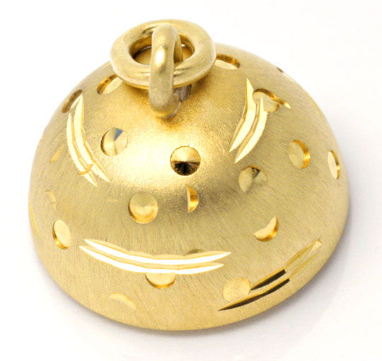 Foto 4 - Gold Kugel Anhänger Uhr Emaille Goldkette 18K, U1558